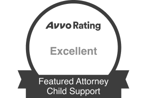 Avvo rating / Excellent / Featured Attorney Child Support - Badge